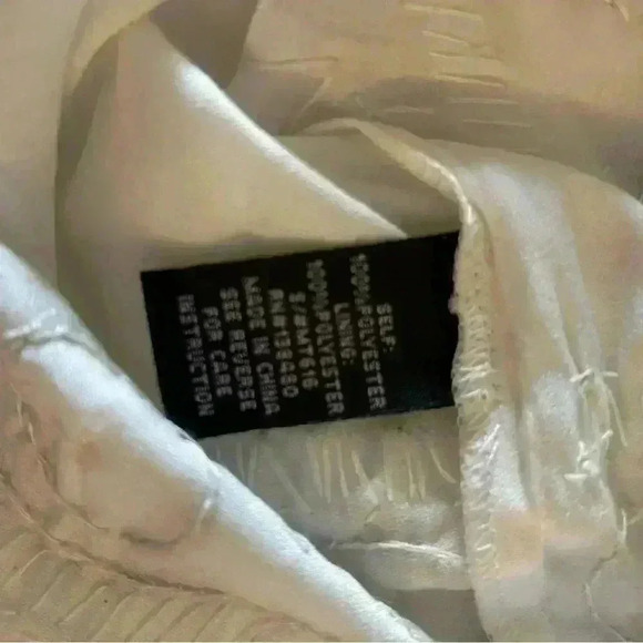 I. Madeline Sequin Embellished Blouse. Small. NWT. White with blue, tan sequins. - Picture 5 of 5